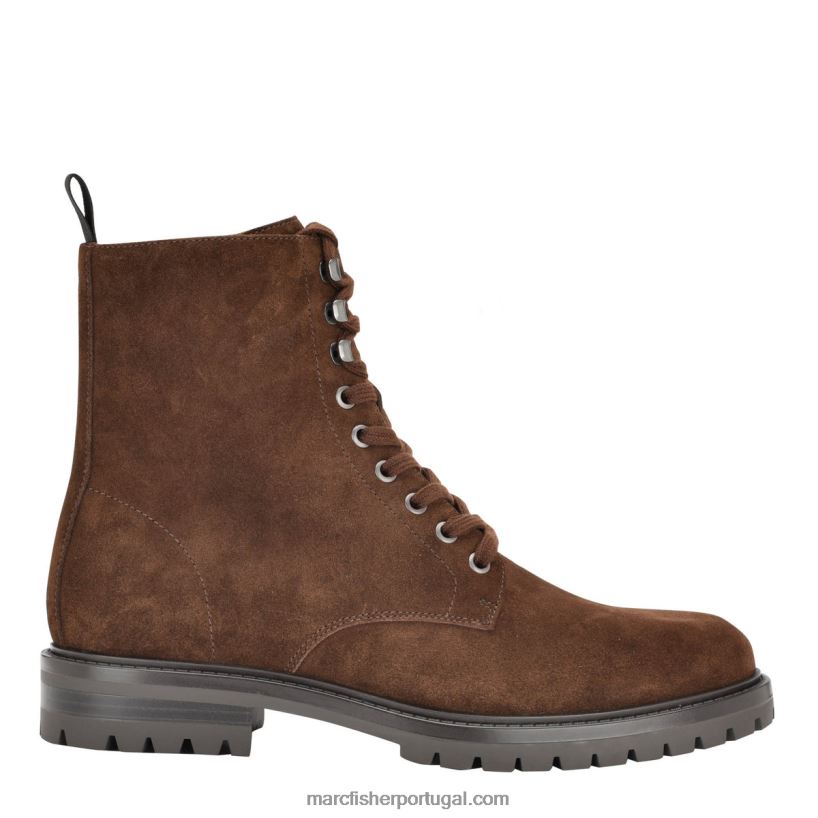 homens Marc Fisher bota de cadarço david 62B08L706 camurça marrom