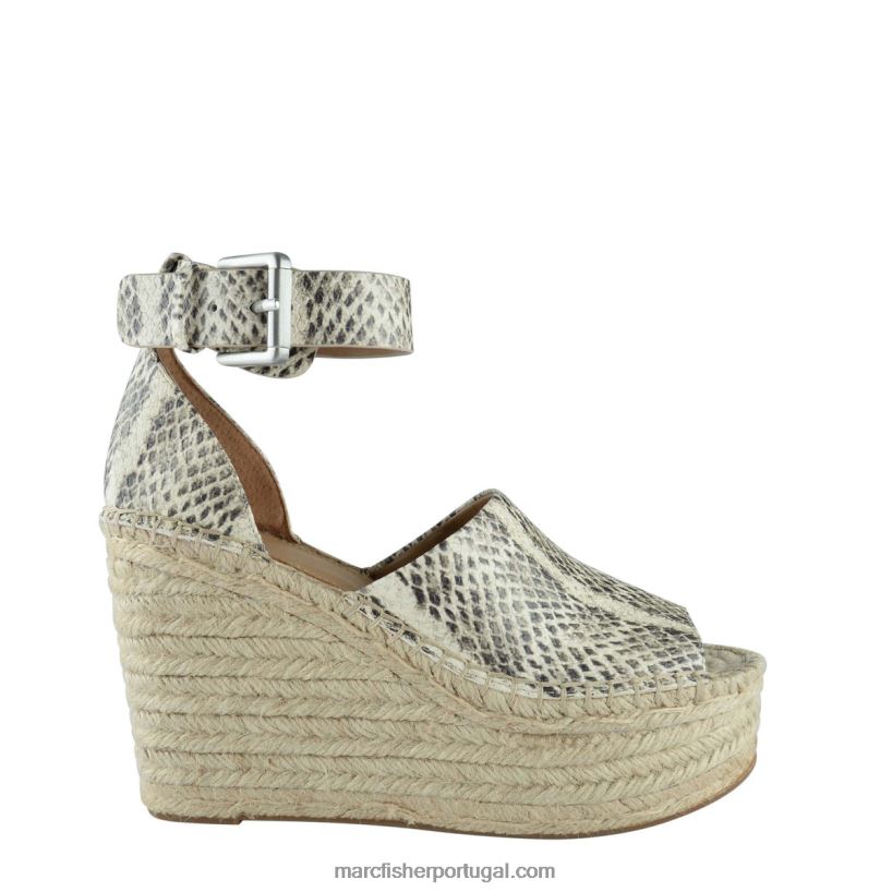 mulheres Marc Fisher sandália espadrille adalyn 62B08L268 cobra branca multi