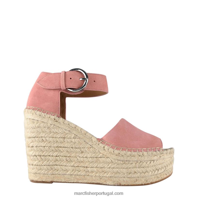 mulheres Marc Fisher sandália espadrille alida 62B08L269 camurça rosa