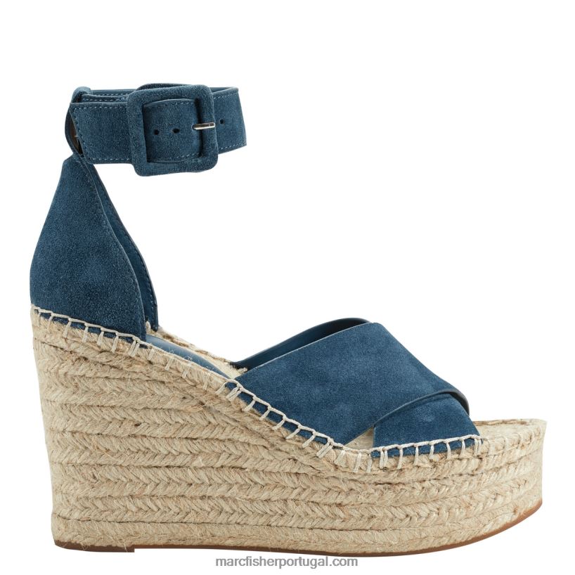 mulheres Marc Fisher sandália espadrille capaz 62B08L230 azul