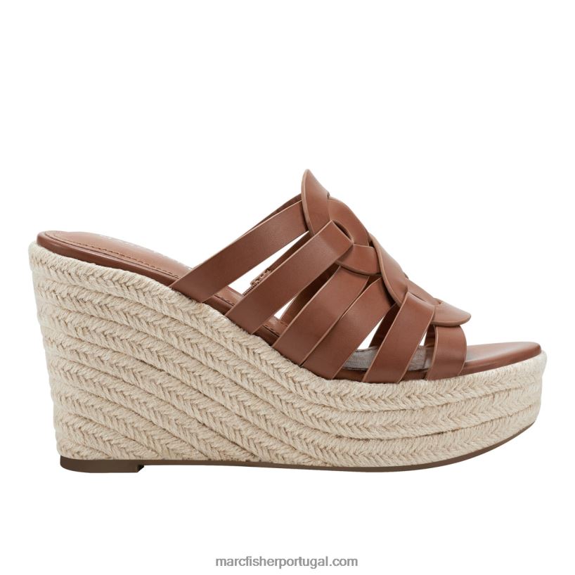 mulheres Marc Fisher sandália espadrille cazzie 62B08L227 escuro natural