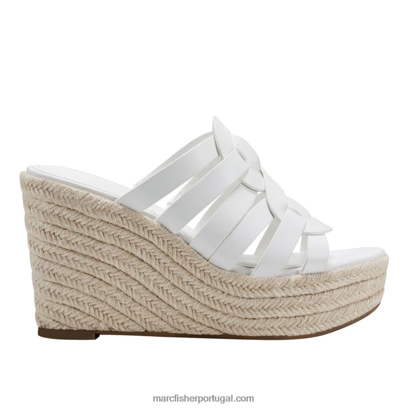 mulheres Marc Fisher sandália espadrille cazzie 62B08L240 branco