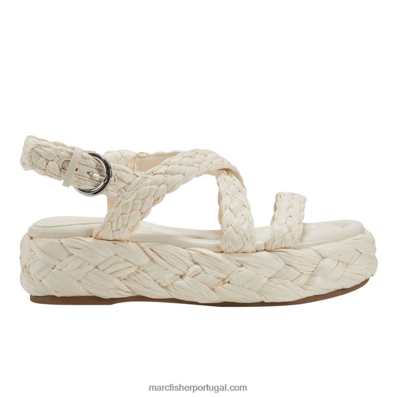 mulheres Marc Fisher sandália espadrille genie 62B08L207 marfim