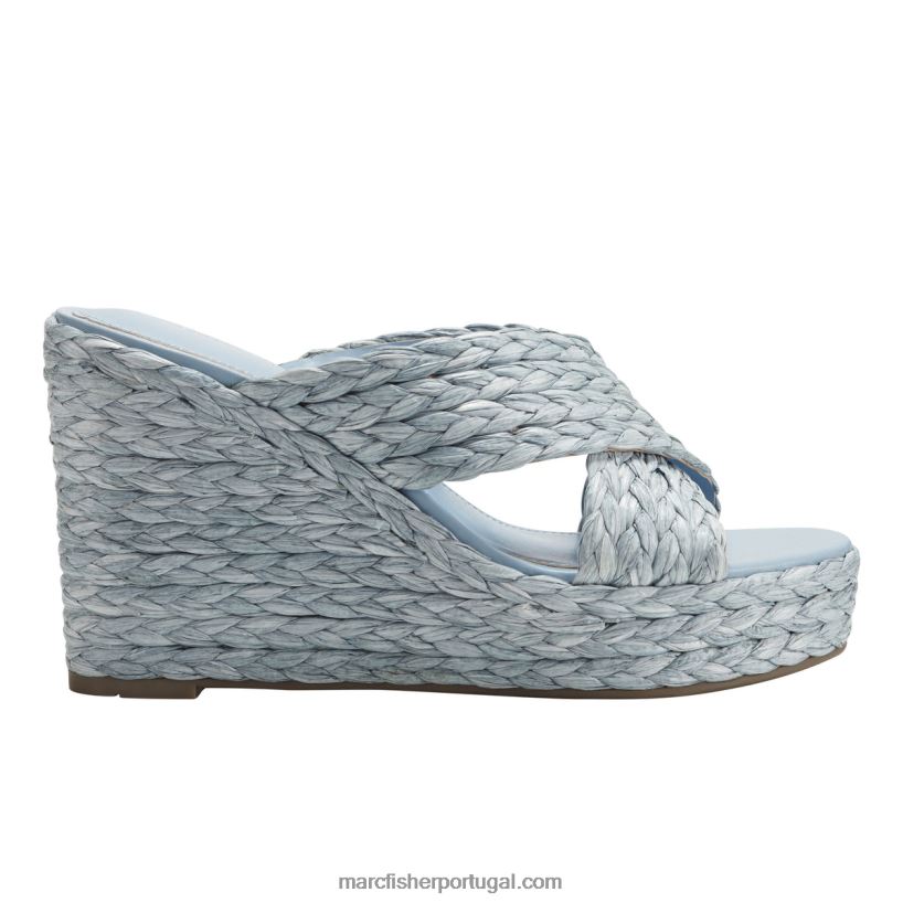 mulheres Marc Fisher sandália espadrille lynn 62B08L236 azul claro