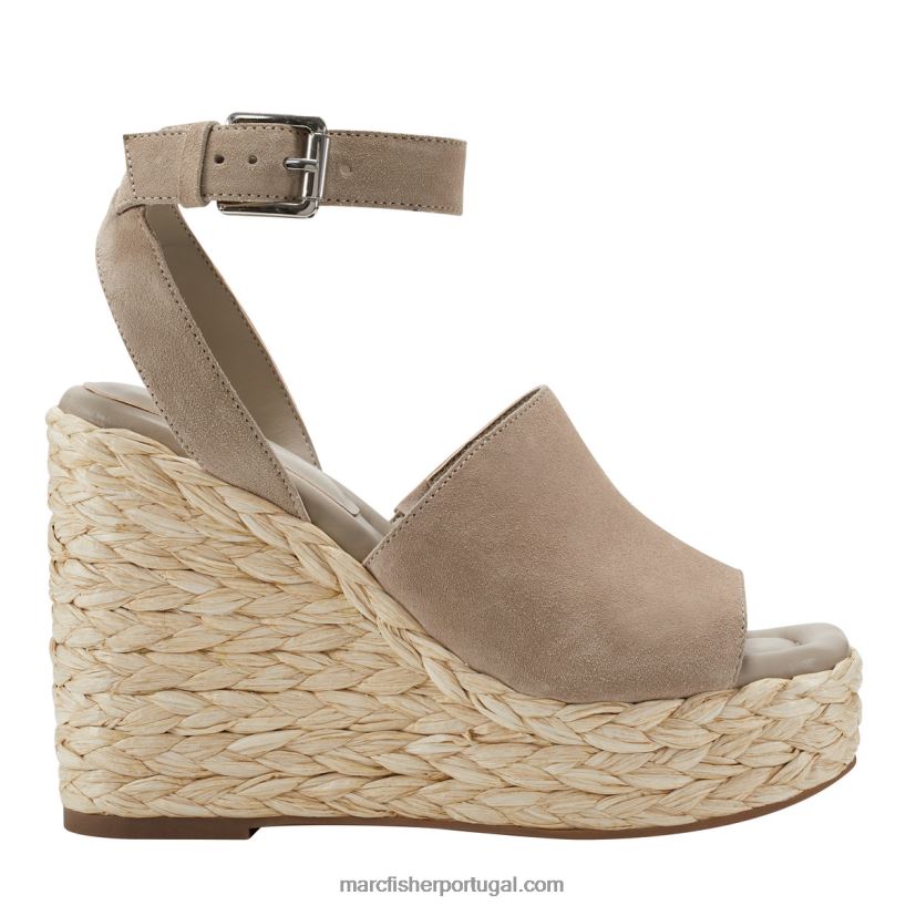 mulheres Marc Fisher sandália espadrille nelly 62B08L202 camurça natural