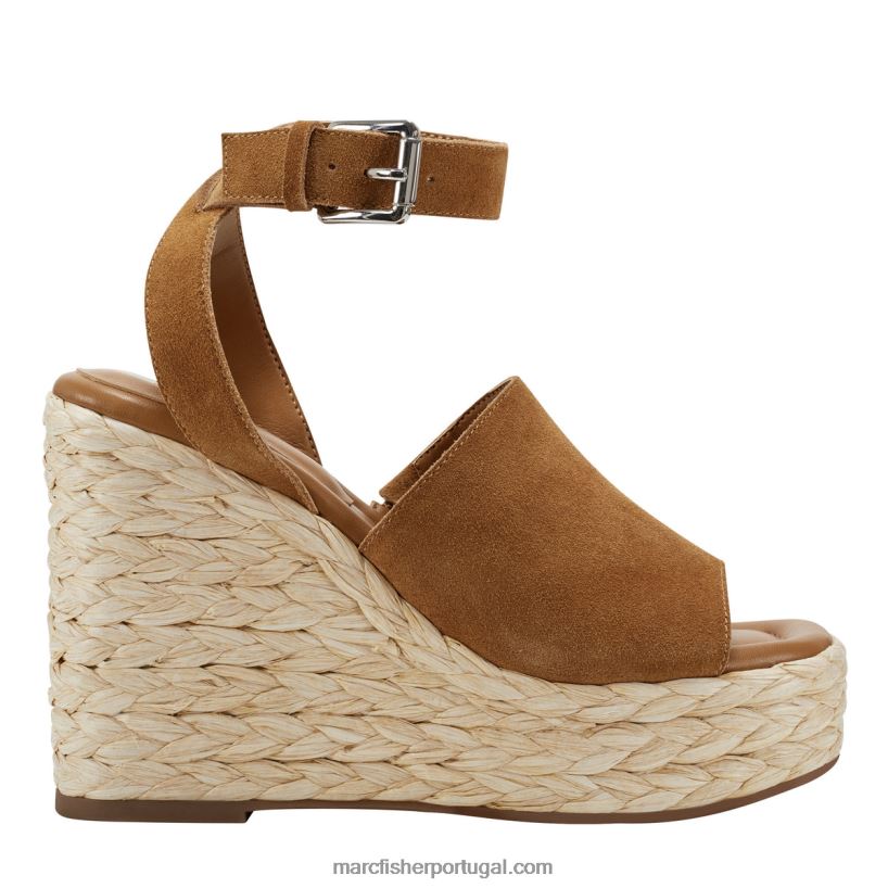 mulheres Marc Fisher sandália espadrille nelly 62B08L221 camurça natural média
