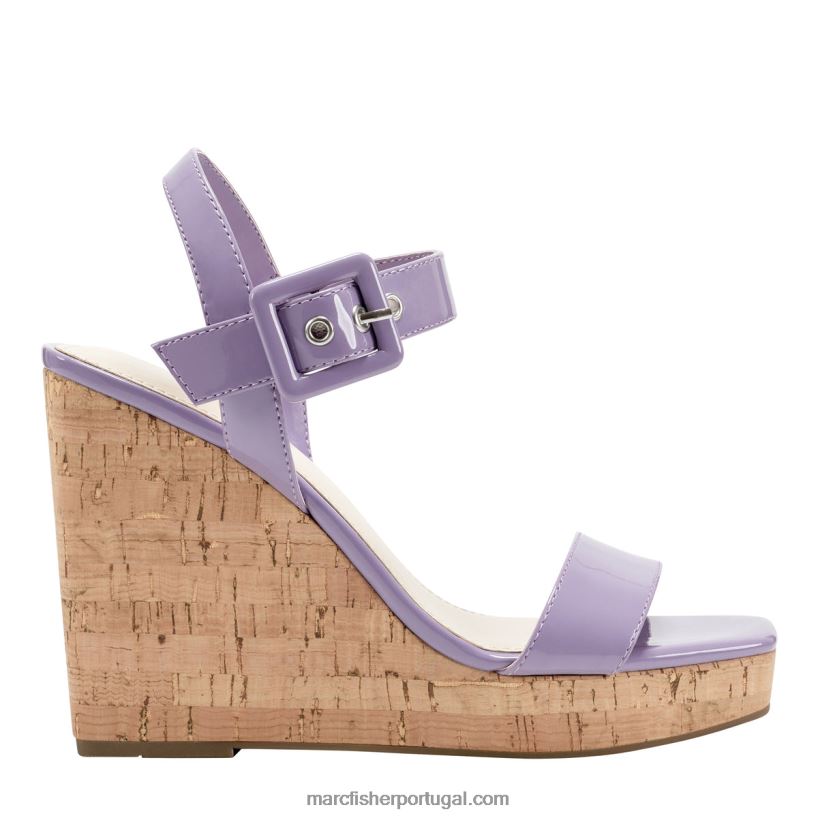 mulheres Marc Fisher sandália lukey wedge 62B08L263 patente de lavanda