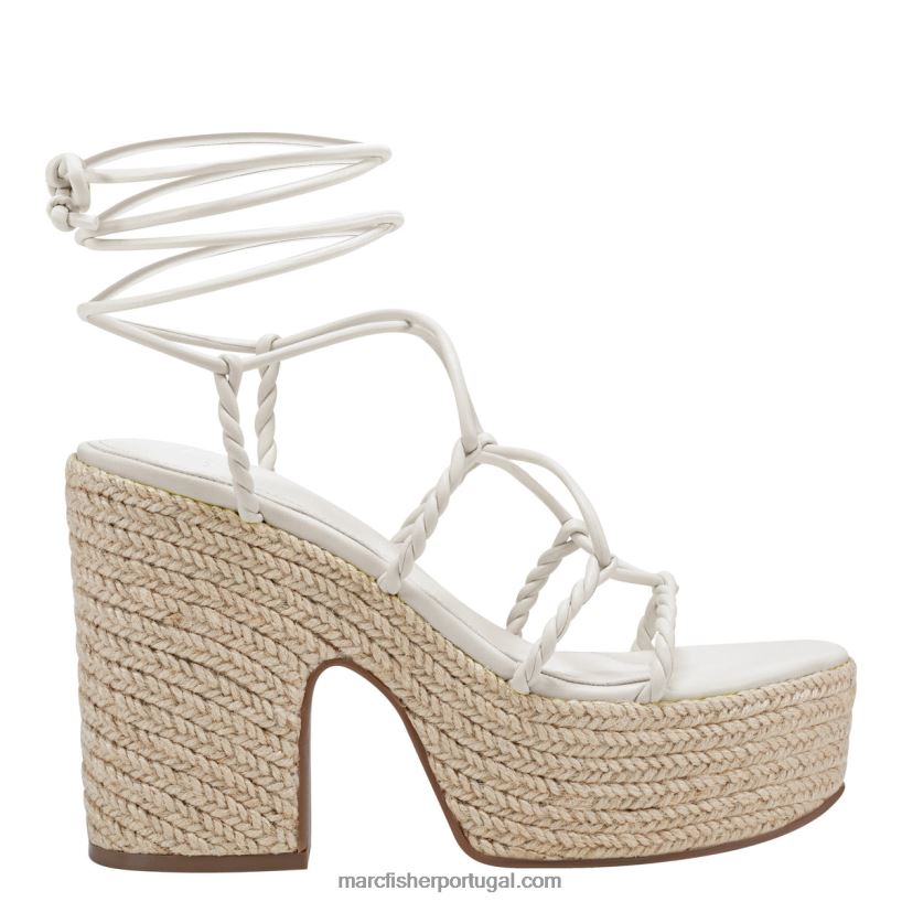 mulheres Marc Fisher sandália plataforma oliver espadrille 62B08L198 marfim