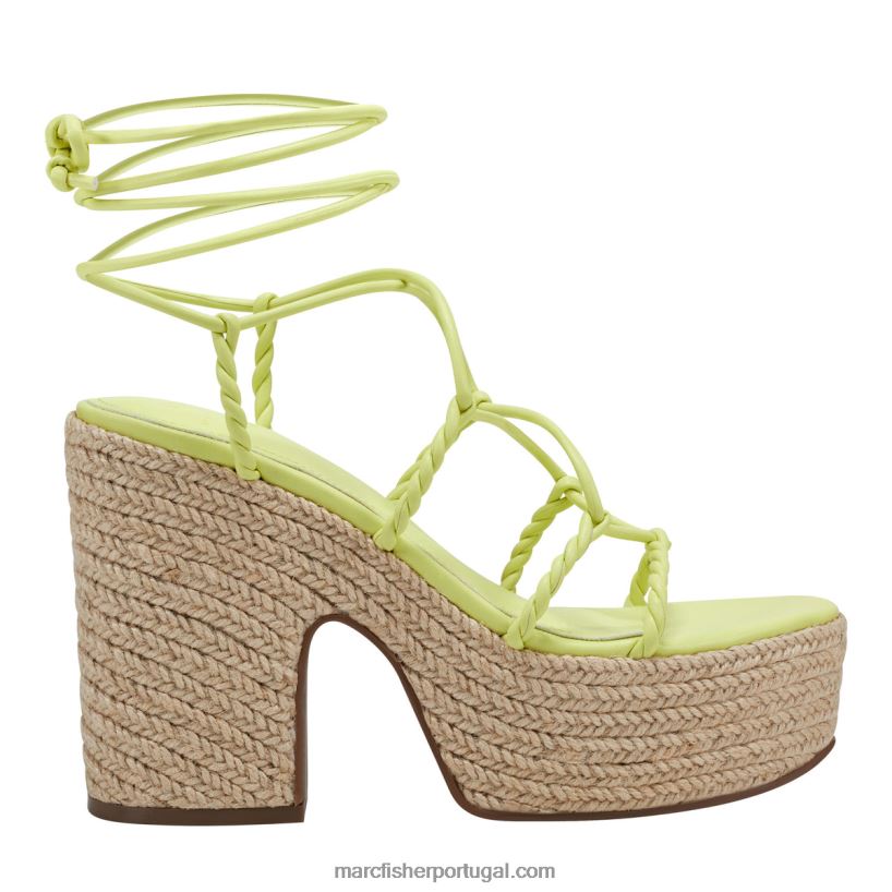 mulheres Marc Fisher sandália plataforma oliver espadrille 62B08L257 luz verde