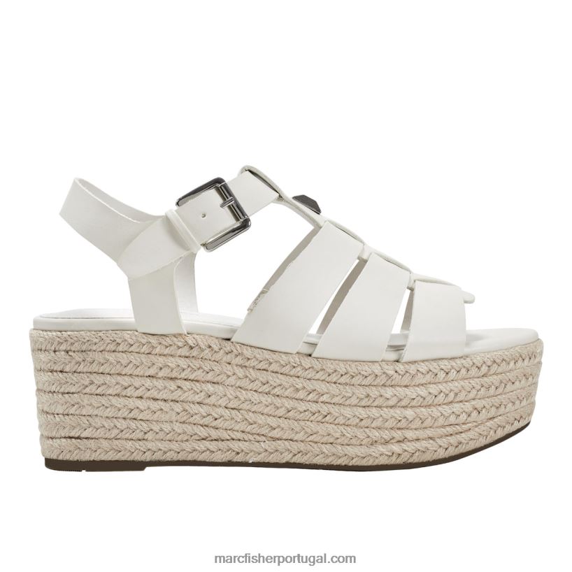 mulheres Marc Fisher sandálias jenila espadrille 62B08L235 marfim