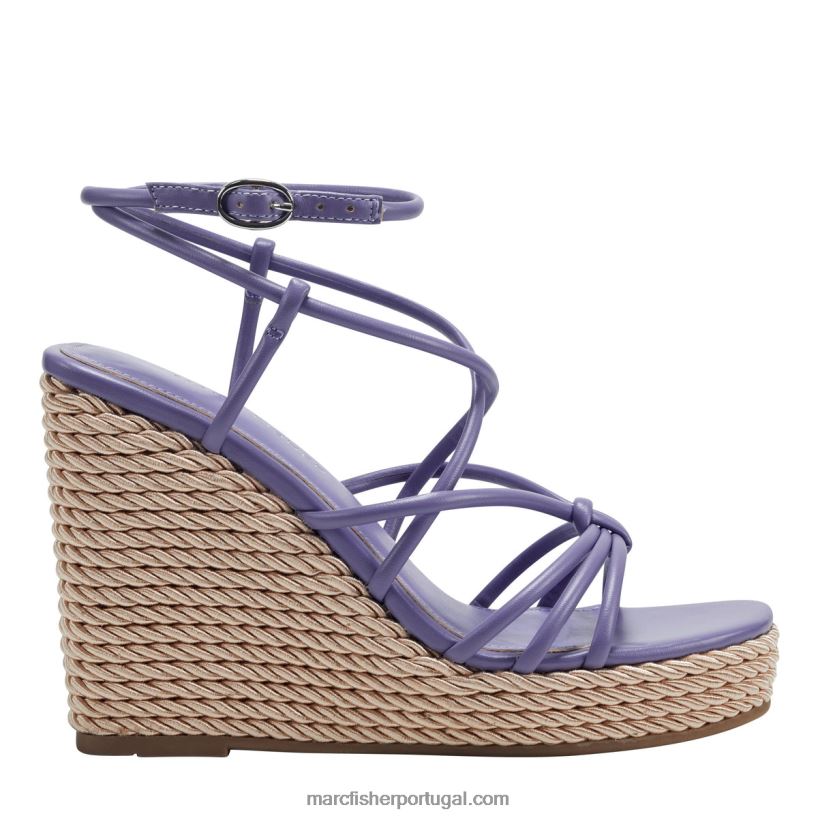 mulheres Marc Fisher zarah sandália espadrille com tiras 62B08L249 roxo
