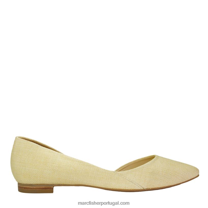 mulheres Marc Fisher apartamento d'orsay tecido ensolarado 62B08L315 bege