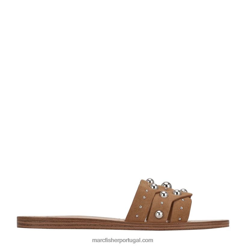 mulheres Marc Fisher corrediça paxton stud 62B08L331 couro bege