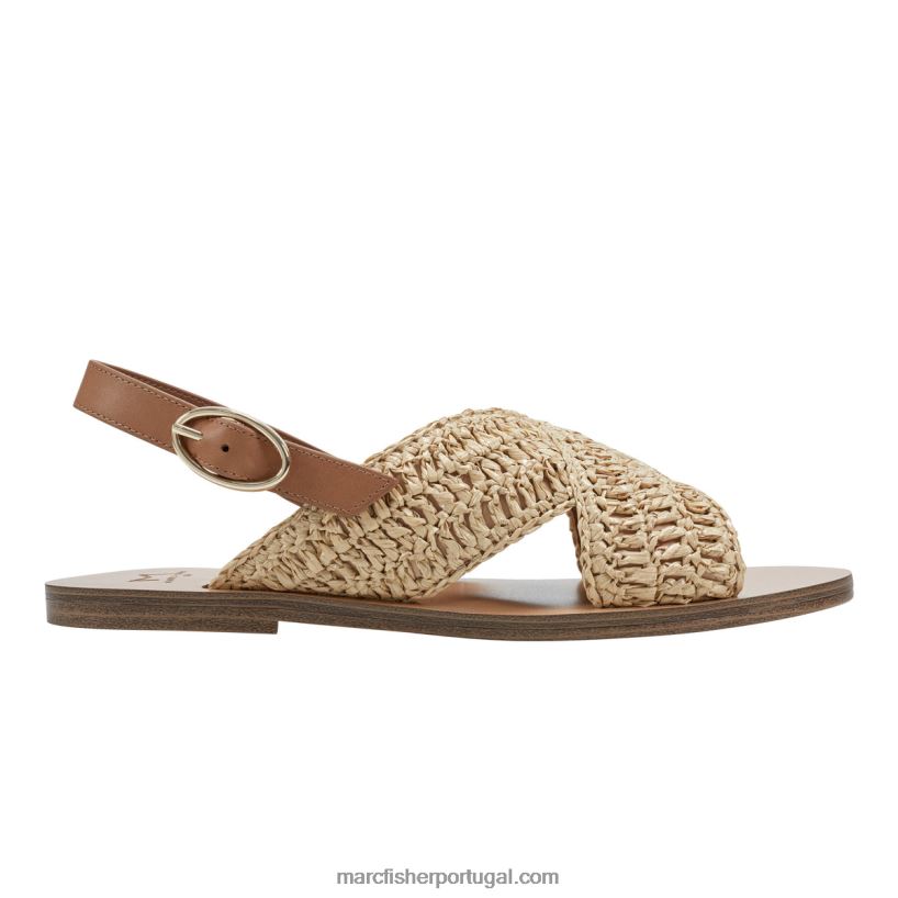 mulheres Marc Fisher sandália rasteira lonnie slingback 62B08L274 natural