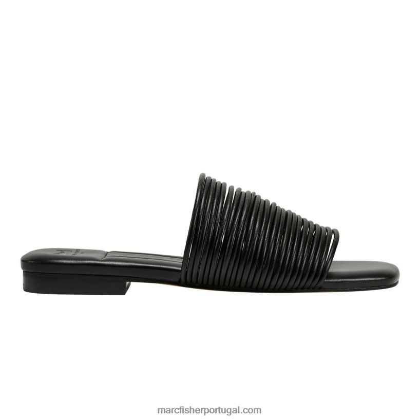 mulheres Marc Fisher sandália rasteira maddie 62B08L307 preto