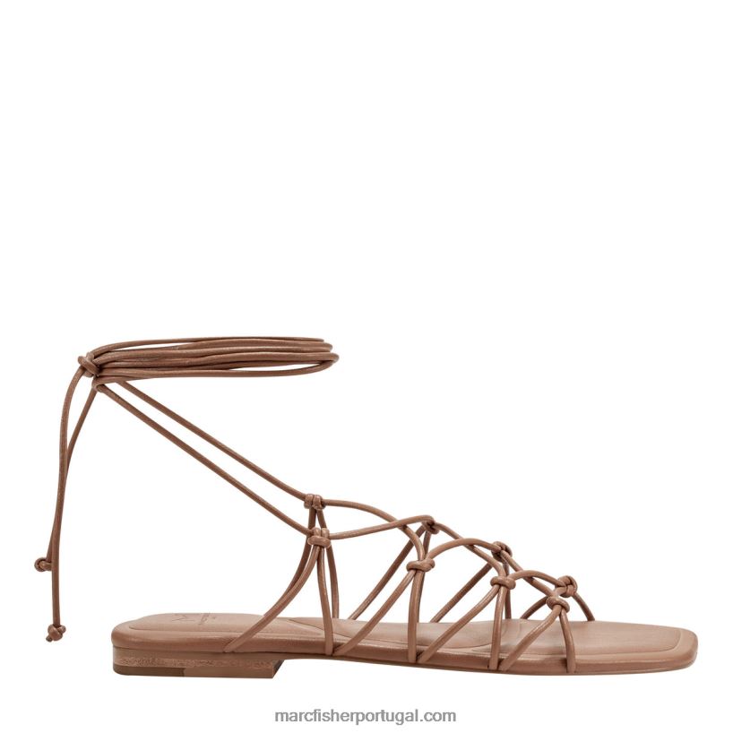 mulheres Marc Fisher sandália rasteira monnie 62B08L272 bagagem marrom