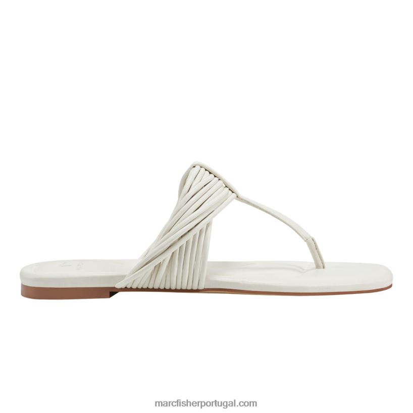 mulheres Marc Fisher sandália tanya plana 62B08L290 marfim