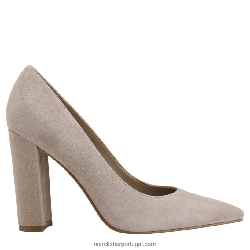 mulheres Marc Fisher bomba de bico pontiagudo salto bloco abilene 62B08L694 camurça rosa claro