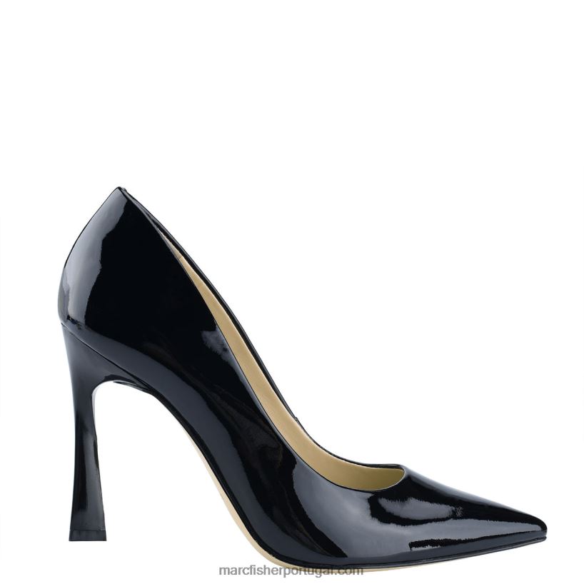 mulheres Marc Fisher bomba de salto atrevido 62B08L627 couro envernizado preto