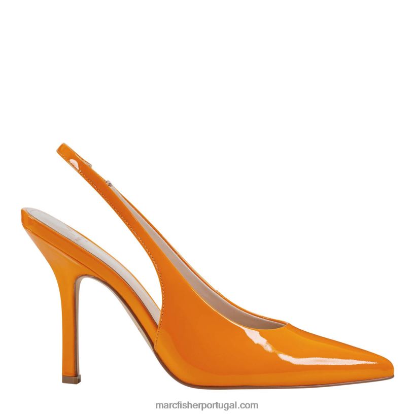 mulheres Marc Fisher bomba emalyn slingback 62B08L666 patente laranja neon