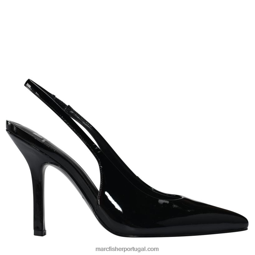 mulheres Marc Fisher bomba emalyn slingback 62B08L685 patente negra