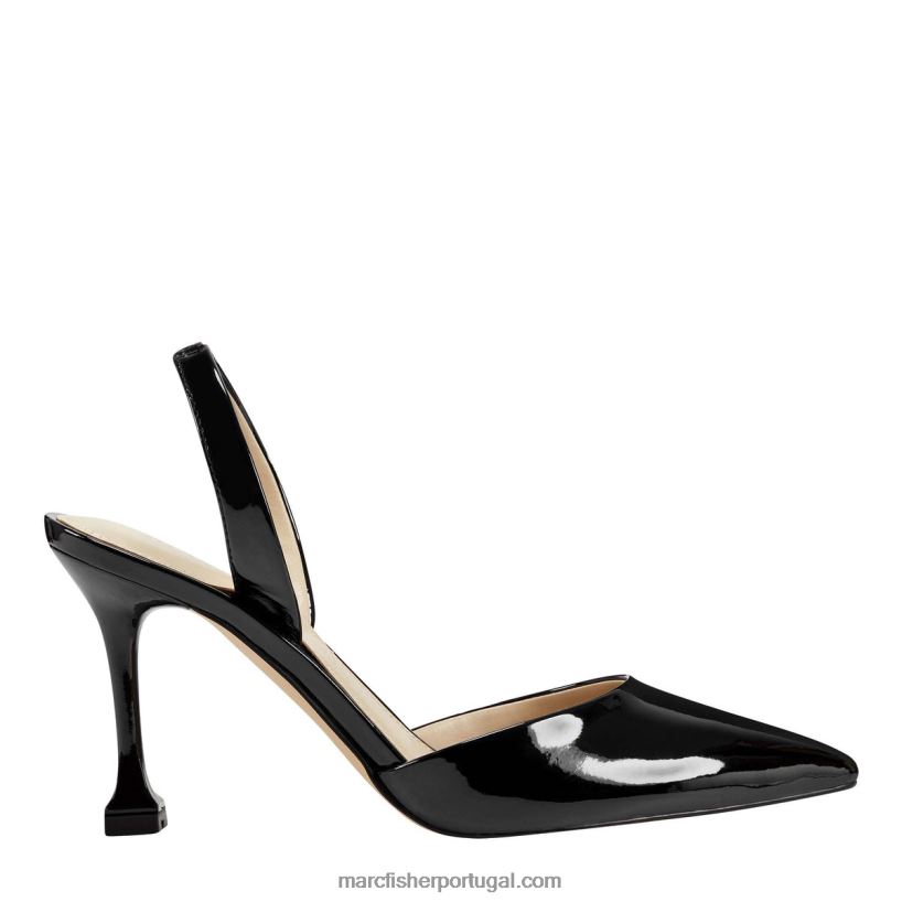 mulheres Marc Fisher bomba hadya slingback 62B08L625 patente negra