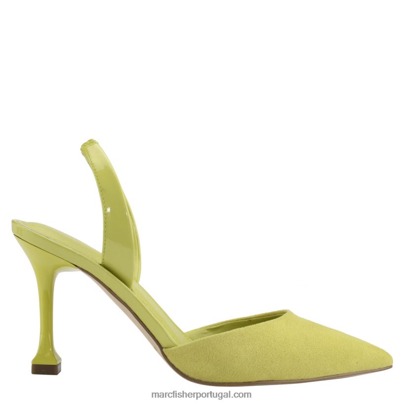 mulheres Marc Fisher bomba hadya slingback 62B08L669 camurça amarela