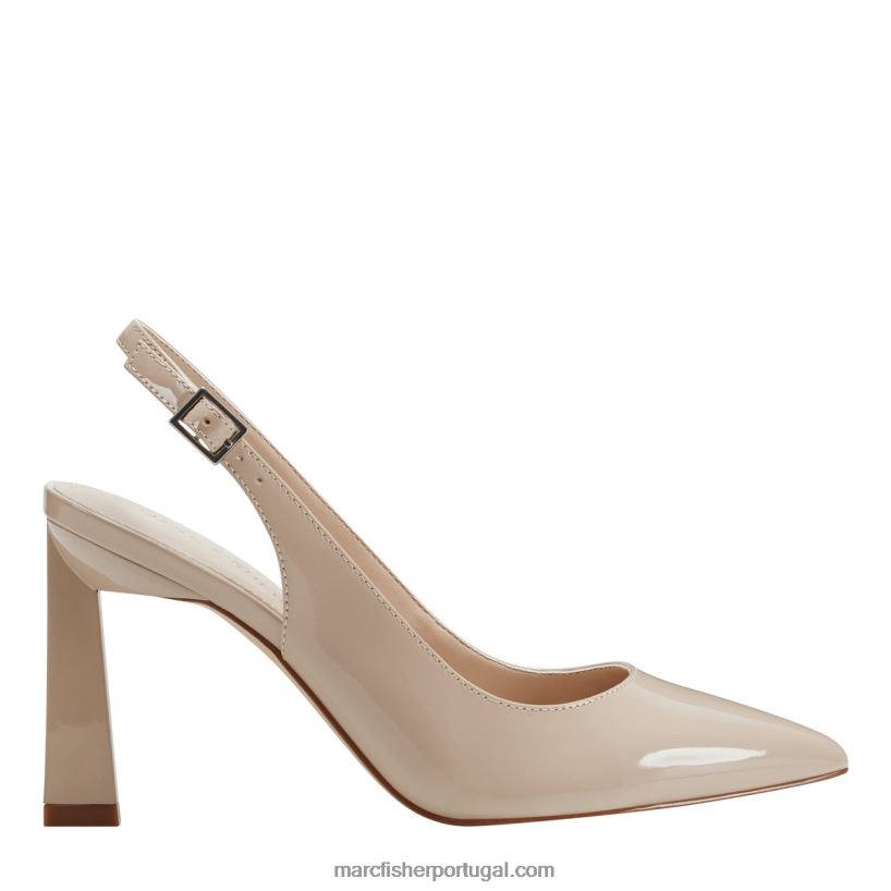 mulheres Marc Fisher bomba sannek slingback 62B08L651 patente de marfim