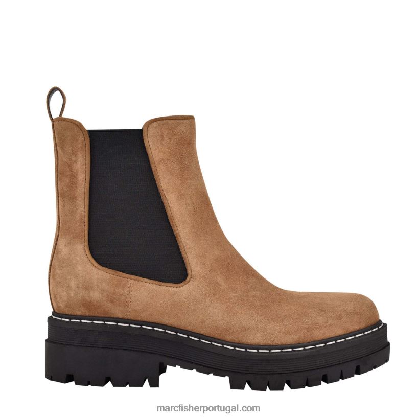 mulheres Marc Fisher botinha privi lugsole no tornozelo 62B08L15 camurça marrom