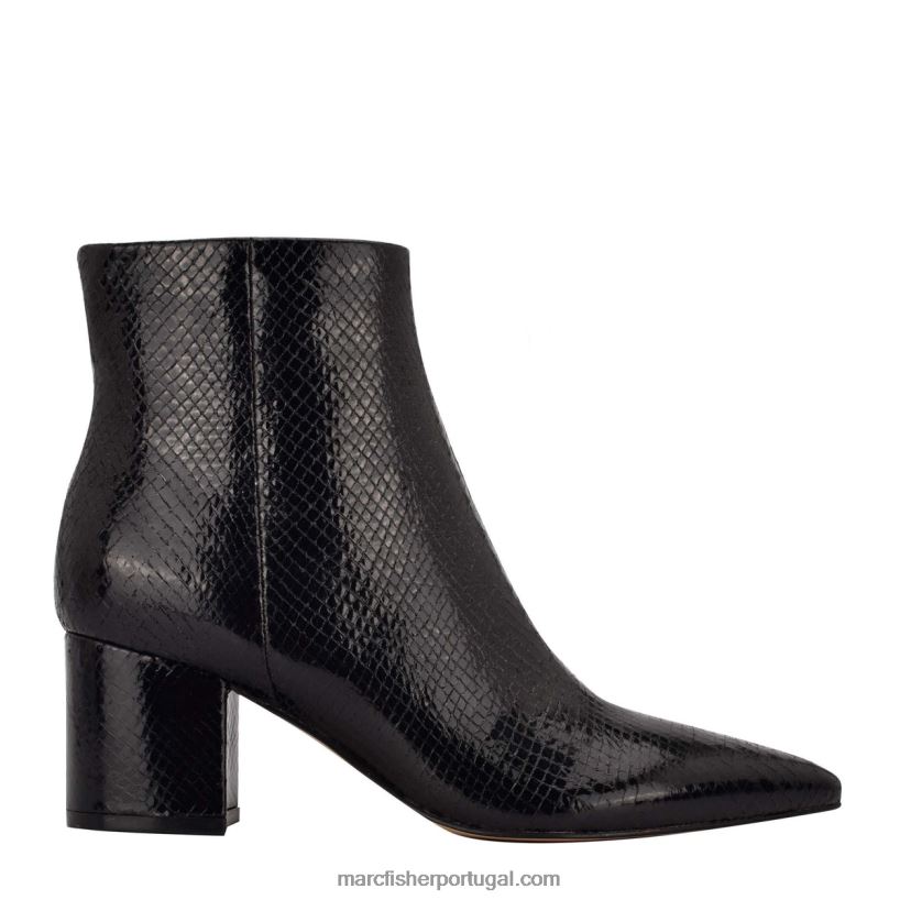 mulheres Marc Fisher jarli bota bico fino 62B08L171 cobra de couro preto