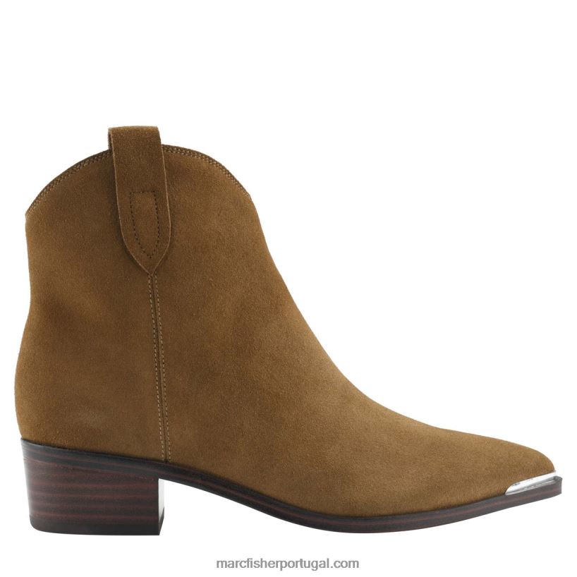 mulheres Marc Fisher Bota Mikala Western 62B08L110 camurça conhaque