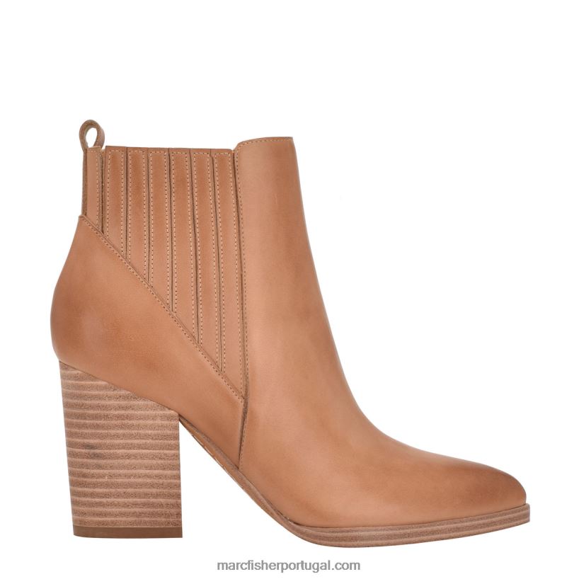 mulheres Marc Fisher bota bico fino alva 62B08L124 couro natural médio