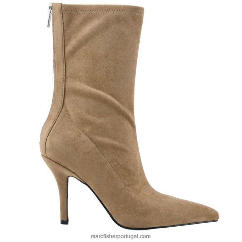 mulheres Marc Fisher bota de salto alto 62B08L33 camurça conhaque