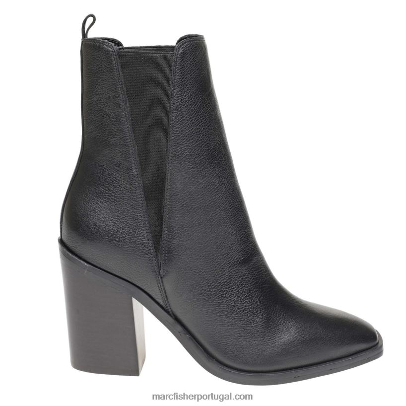 mulheres Marc Fisher bota de salto alto Kristie 62B08L40 couro preto