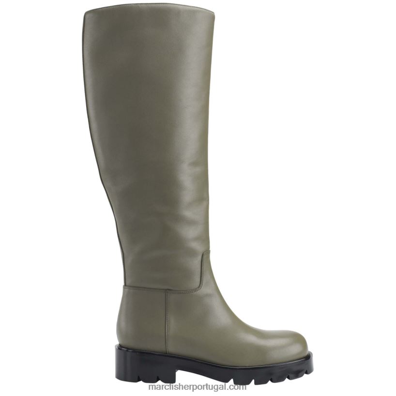 mulheres Marc Fisher bota lugsole phidias 62B08L172 couro oliva