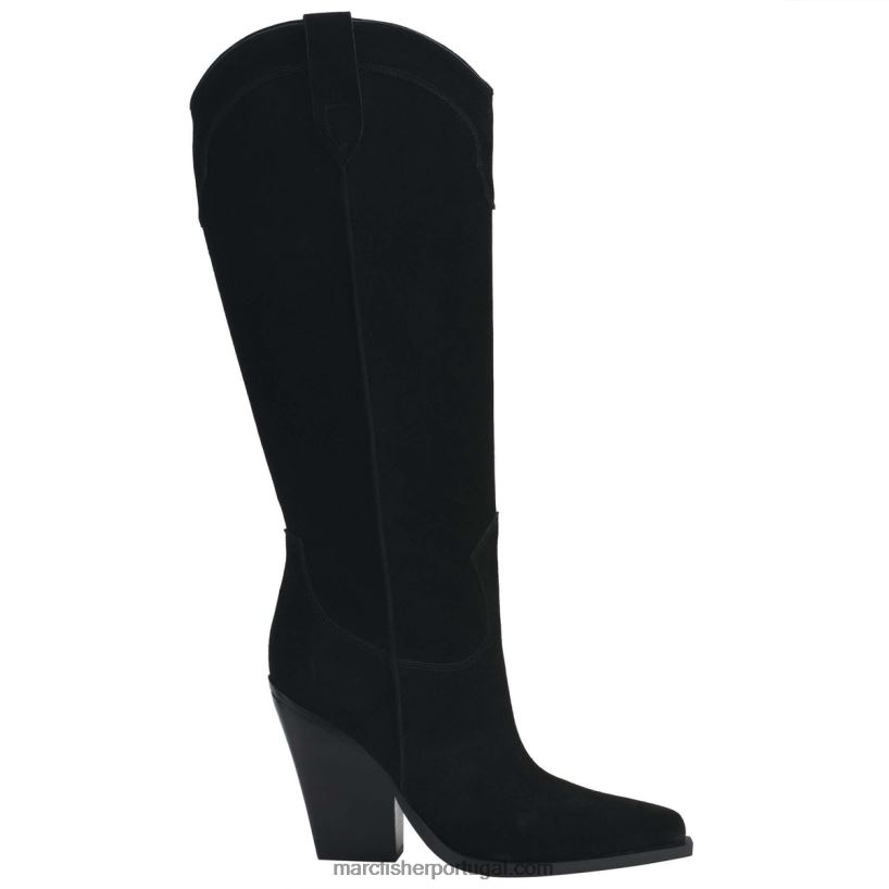 mulheres Marc Fisher bota nalita western 62B08L143 Camurça preta