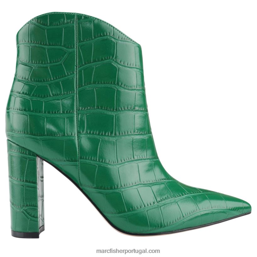 mulheres Marc Fisher bota western com salto lezari 62B08L66 croco verde