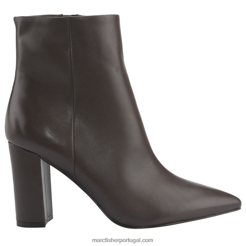 mulheres Marc Fisher botinha de salto ulani 62B08L130 couro marrom escuro