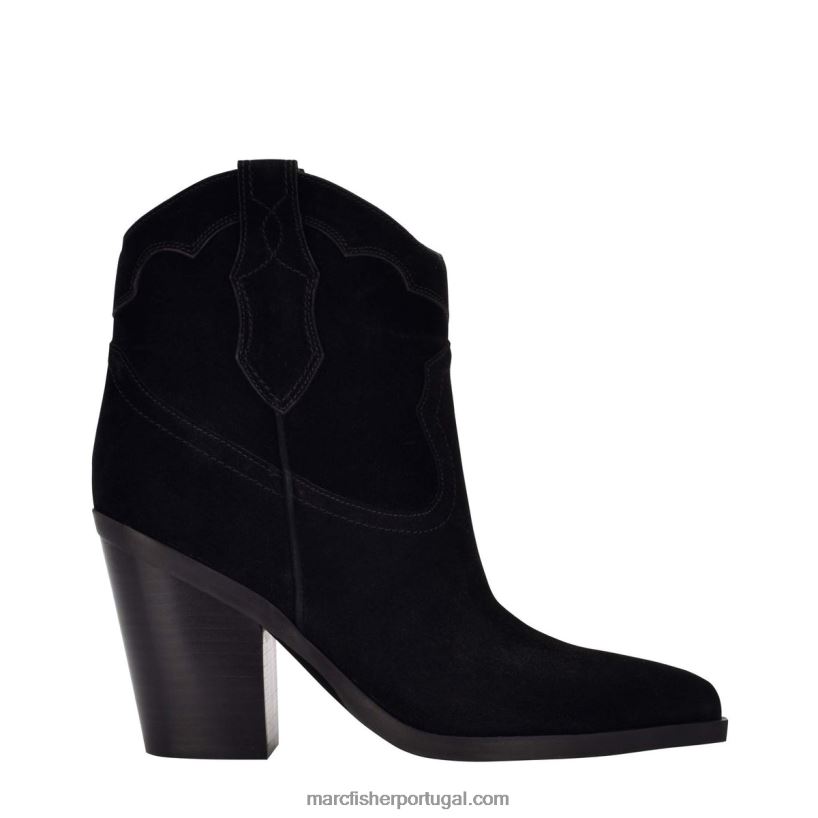 mulheres Marc Fisher gona western bootie 62B08L109 Camurça preta