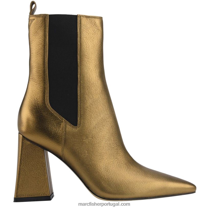 mulheres Marc Fisher kylynn chelsea botinha com salto 62B08L118 couro bronze