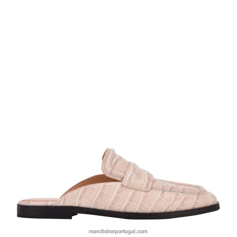 mulheres Marc Fisher mules flyta loafer 62B08L507 couro natural com relevo croco