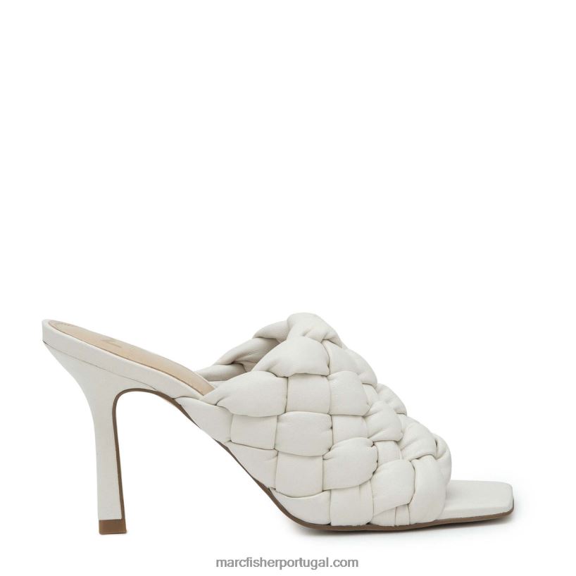 mulheres Marc Fisher escorregador dedo quadrado dakina 62B08L321 couro marfim