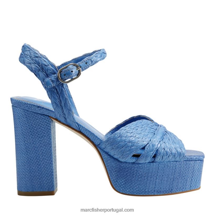 mulheres Marc Fisher chela sandália plataforma slingback 62B08L550 azul médio