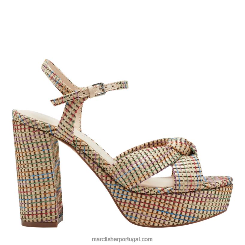 mulheres Marc Fisher sandália plataforma deren 62B08L559 natural multi