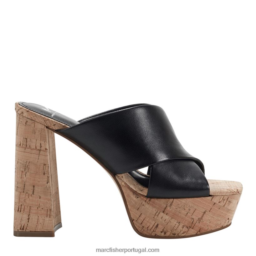 mulheres Marc Fisher sandália plataforma farlow 62B08L561 preto