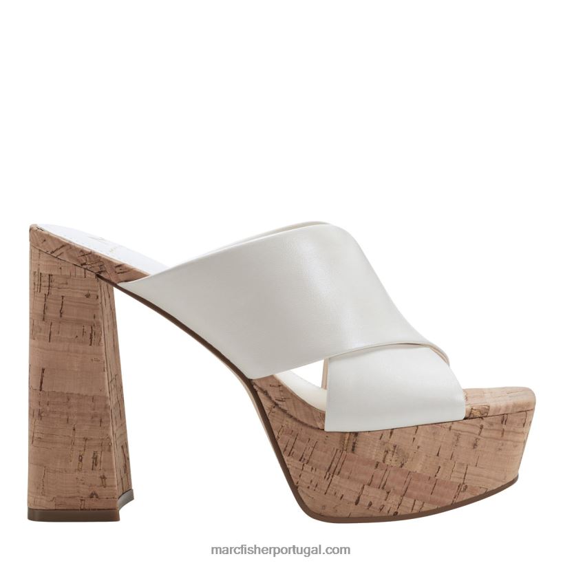 mulheres Marc Fisher sandália plataforma farlow 62B08L564 branco