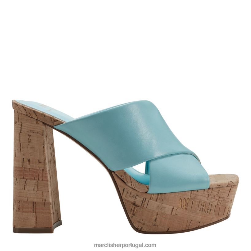 mulheres Marc Fisher sandália plataforma farlow 62B08L578 turquesa