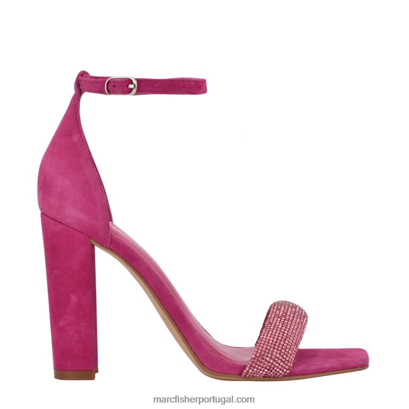 mulheres Marc Fisher angelo sandália com tira no tornozelo 62B08L407 camurça magenta