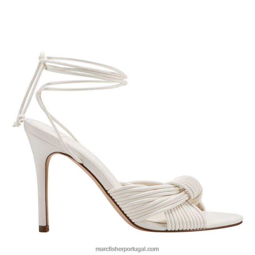 mulheres Marc Fisher brista sandália salto grosso 62B08L362 marfim