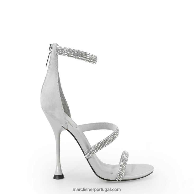 mulheres Marc Fisher sandália carita com tira no tornozelo 62B08L412 cinza claro